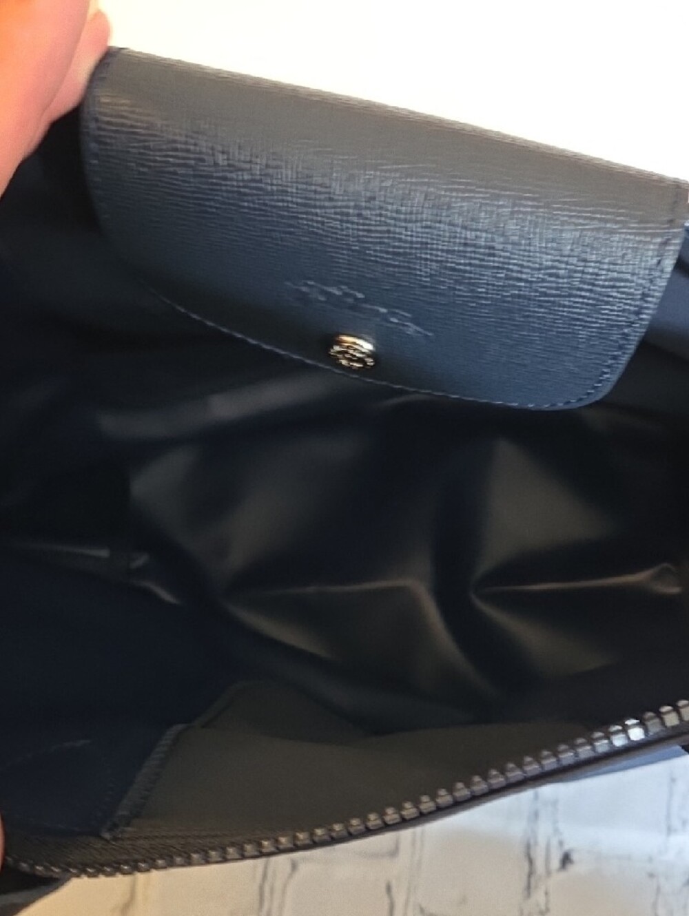 Longchamp Navy Le Pliage Small Top-Handle Tote Crossbody Bag - Picture 6 of 8